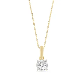 0.15ct Diamond Solitaire Miracle Necklace in 9ct Yellow Gold
