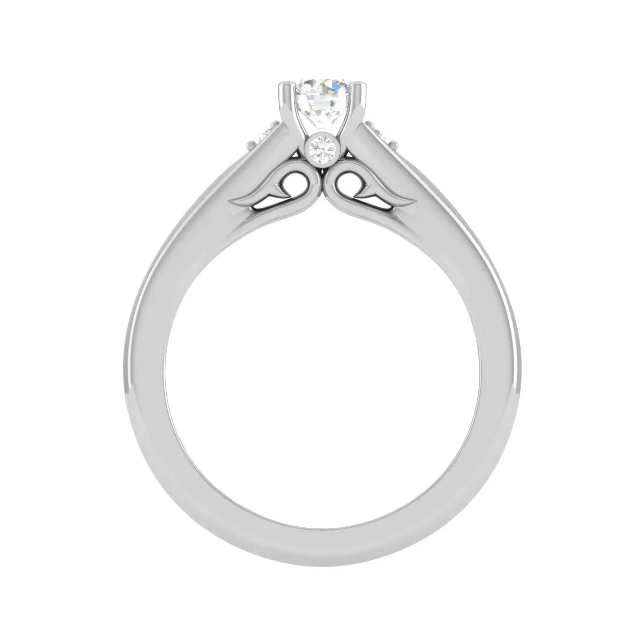 0.20 cts Solitaire Diamond Platinum Ring for Women JL PT RV RD 121