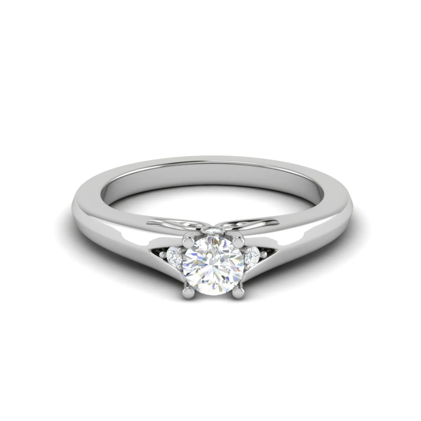 0.20 cts Solitaire Diamond Platinum Ring for Women JL PT RV RD 121