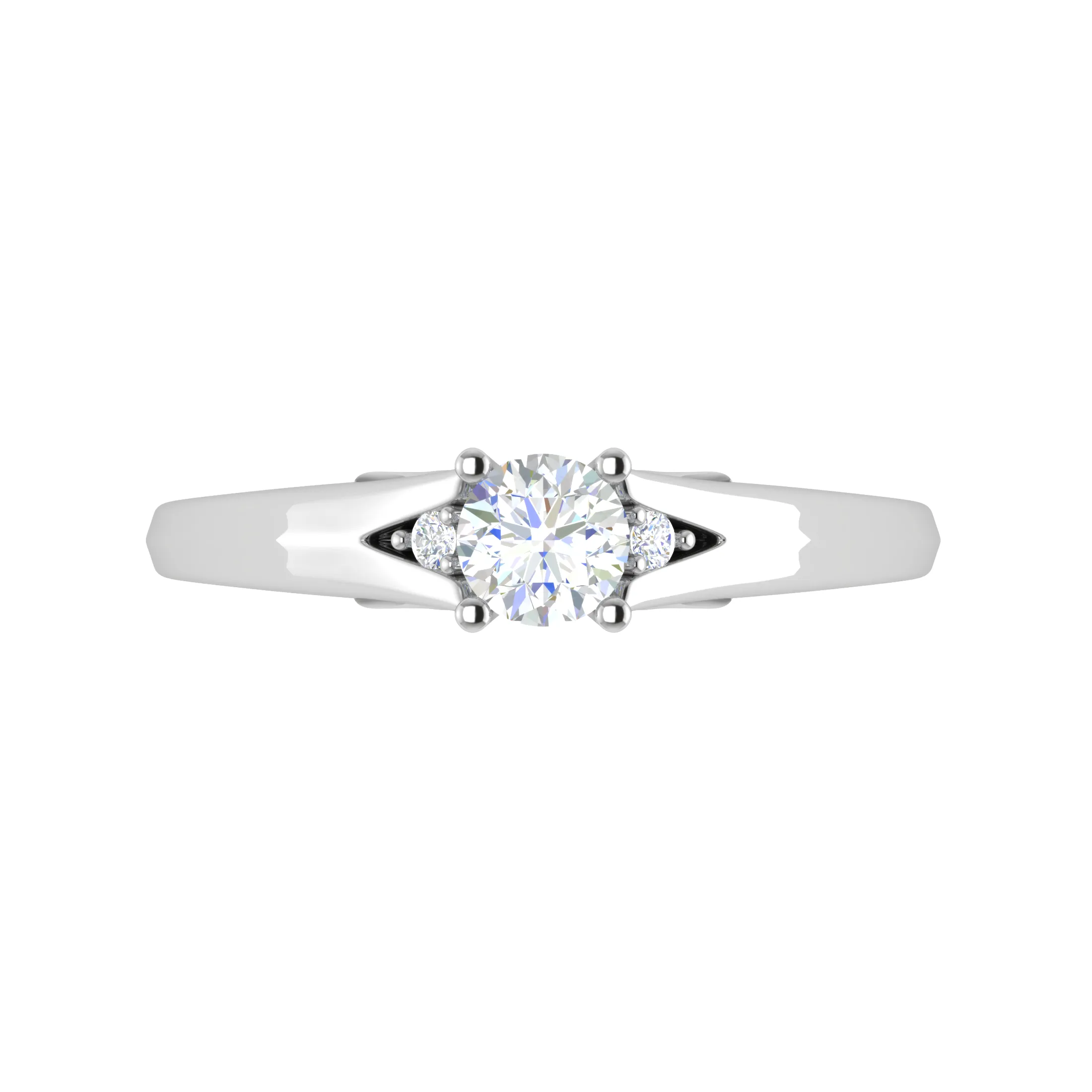 0.20 cts Solitaire Diamond Platinum Ring for Women JL PT RV RD 121