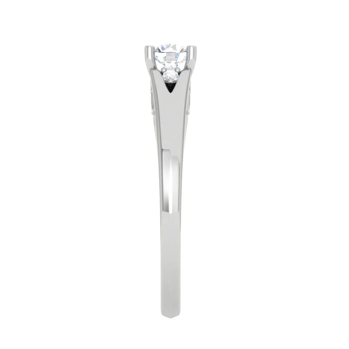 0.20 cts Solitaire Diamond Platinum Ring for Women JL PT RV RD 121