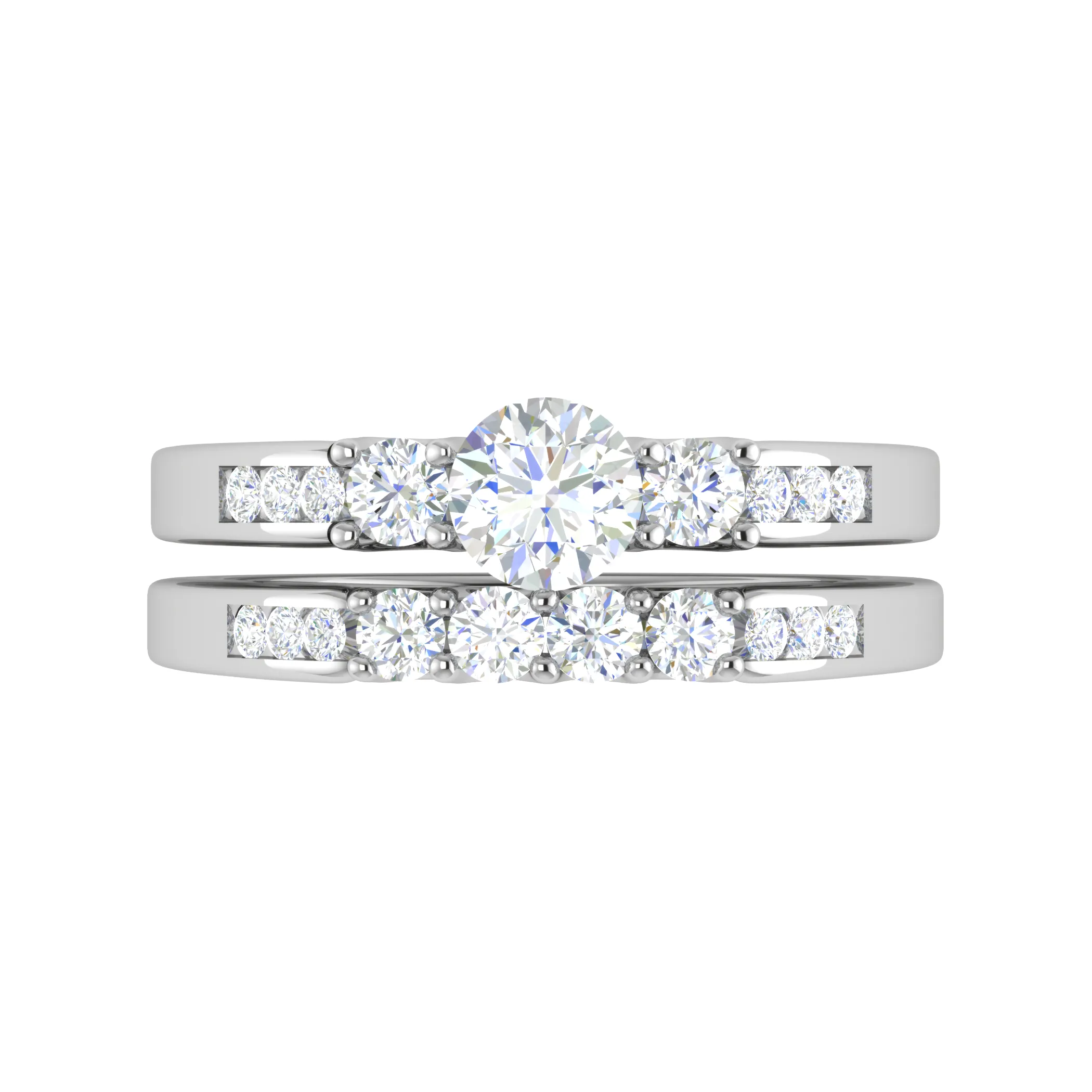 0.25 cts Solitaire Diamond Split Shank Platinum Ring JL PT RV RD 159