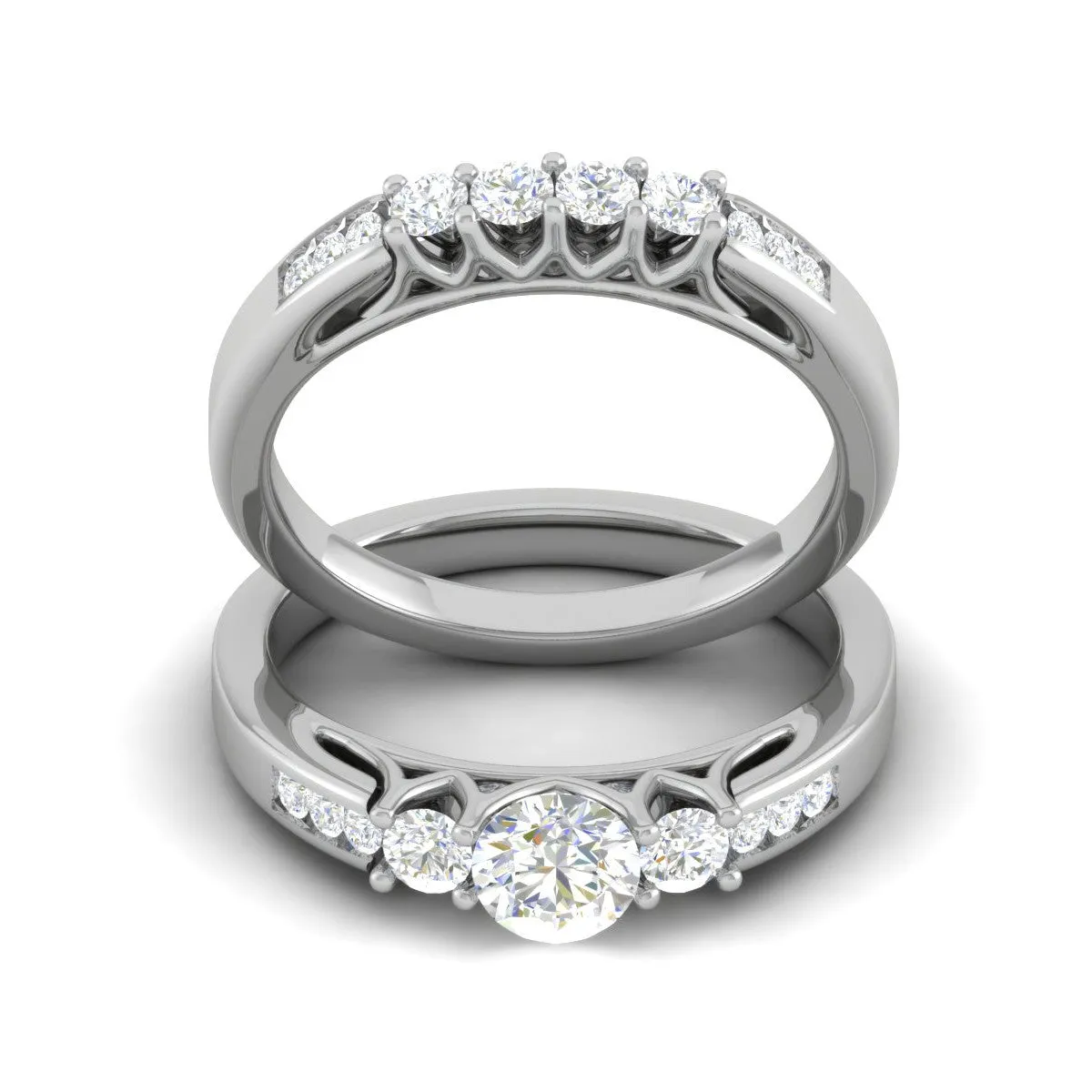 0.25 cts Solitaire Diamond Split Shank Platinum Ring JL PT RV RD 159
