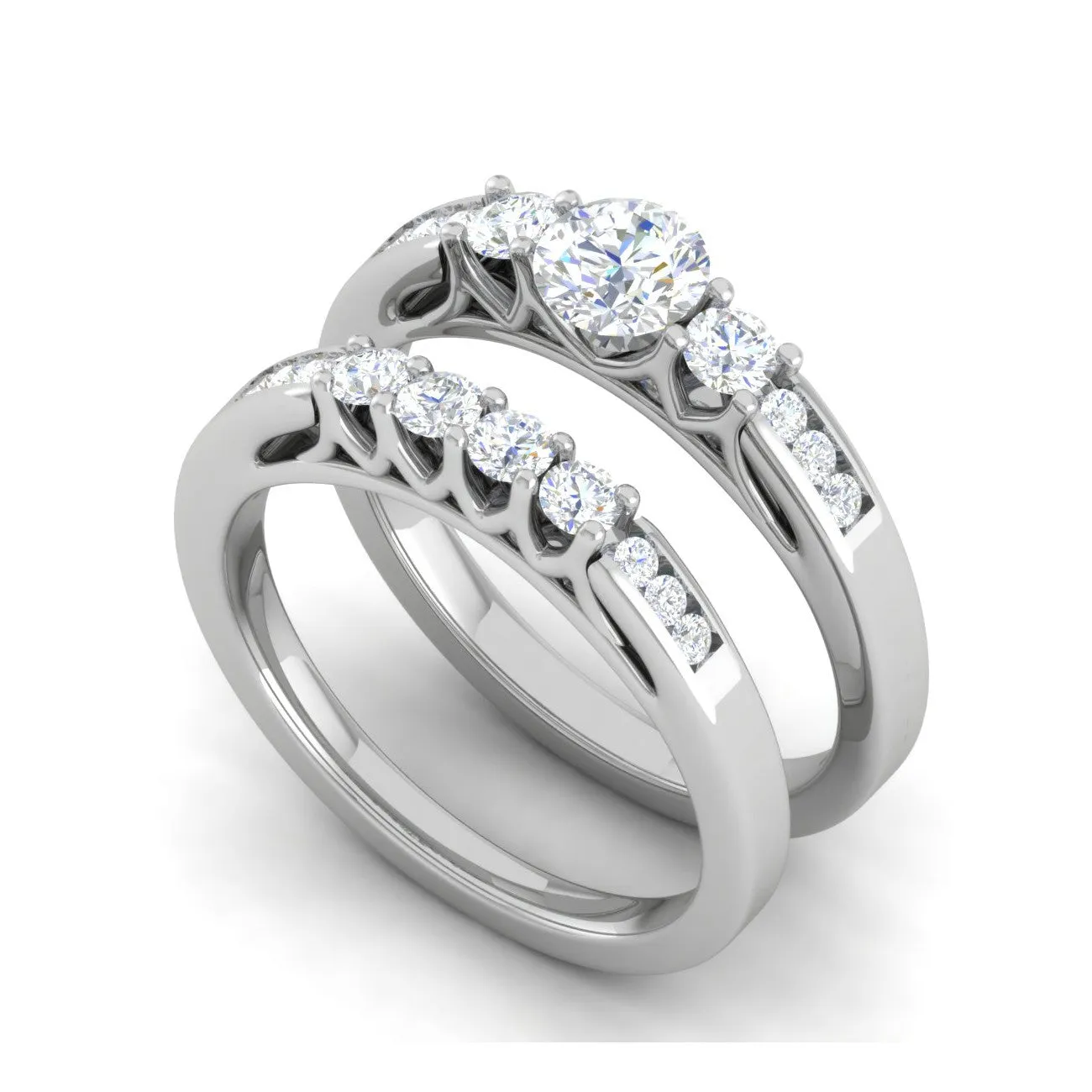 0.25 cts Solitaire Diamond Split Shank Platinum Ring JL PT RV RD 159