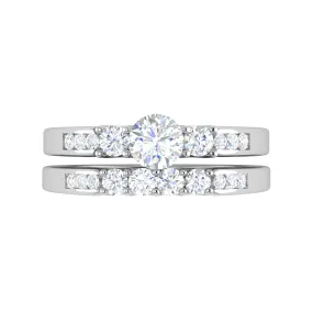 0.25 cts Solitaire Diamond Split Shank Platinum Ring JL PT RV RD 159
