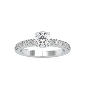 0.30cts. Solitaire Platinum Diamond Shank Engagement Ring JL PT 0169