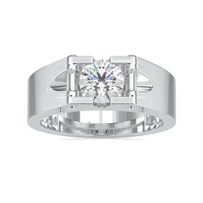 0.50cts. Solitaire Platinum Engagement Ring for Men JL PT 0195