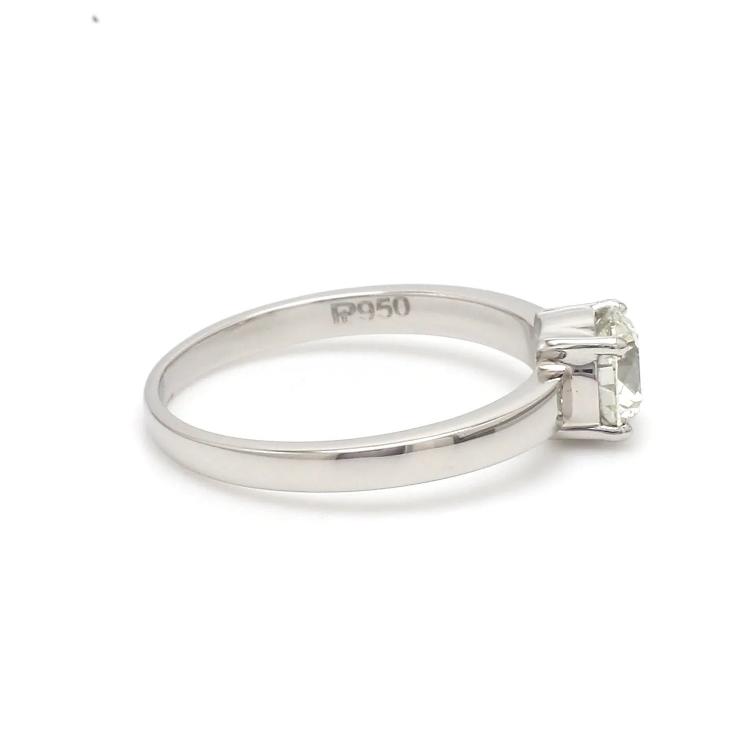 1-Carat Lab Grown Solitaire Platinum Engagement Ring JL PT LG G 1269-B
