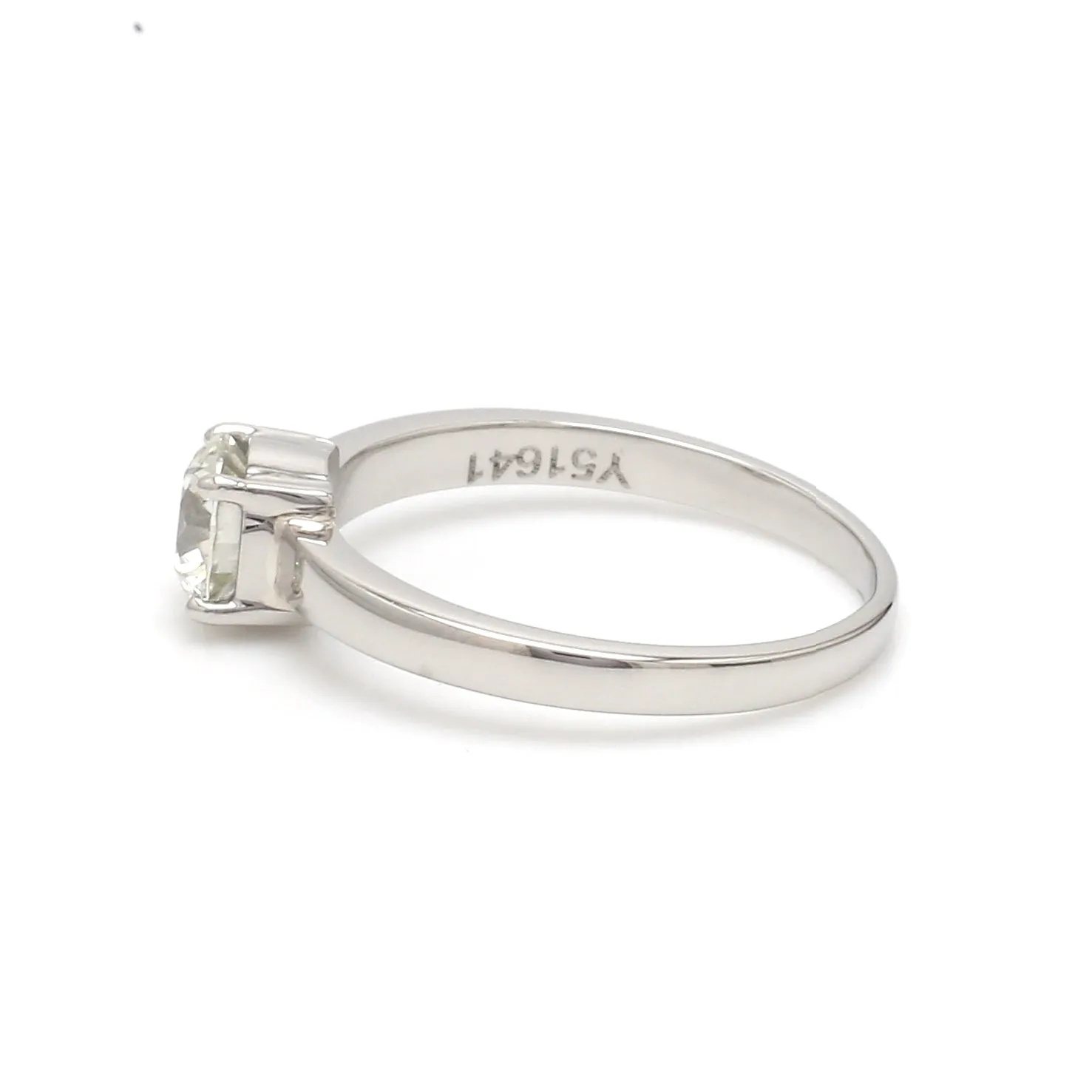 1-Carat Lab Grown Solitaire Platinum Engagement Ring JL PT LG G 1269-B