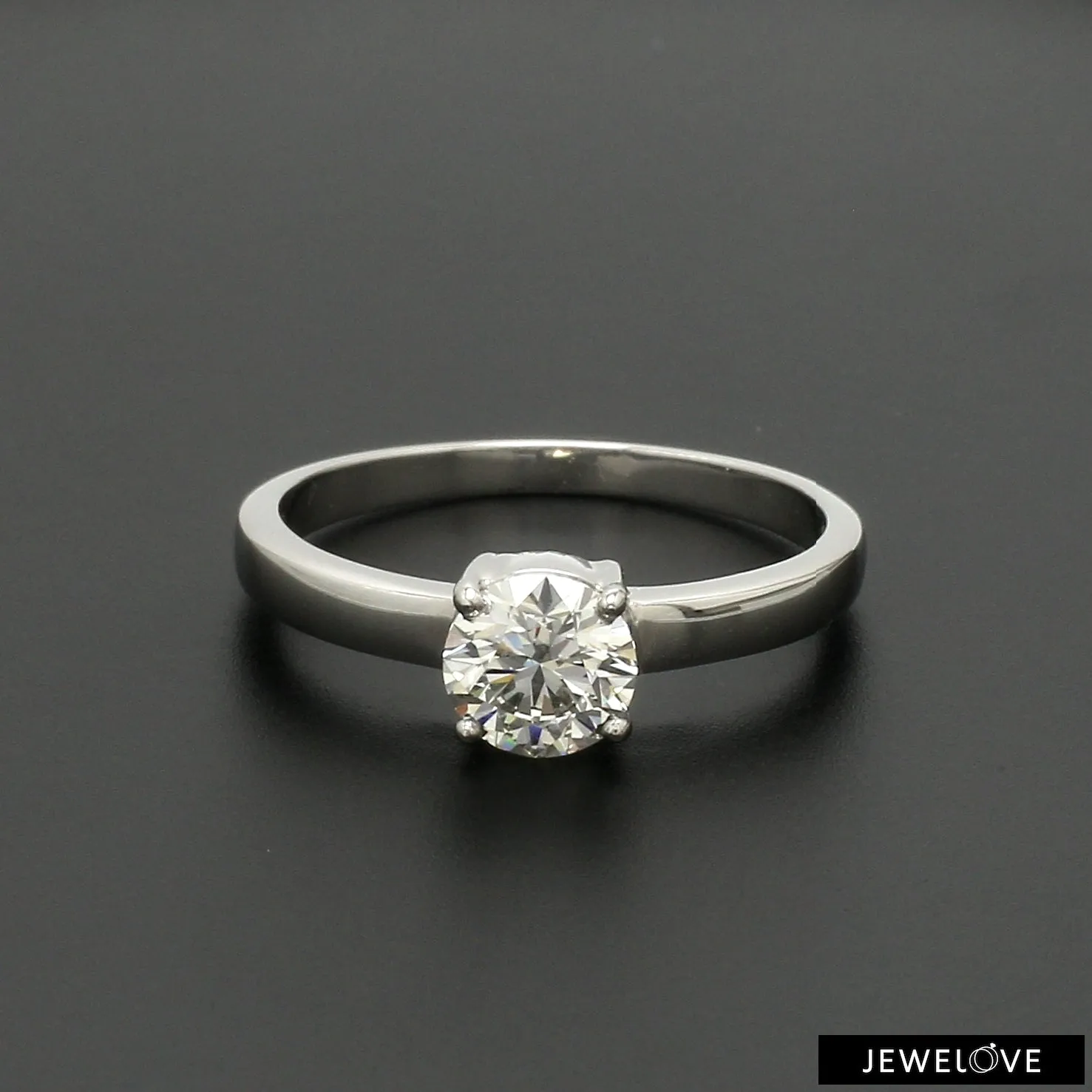1-Carat Lab Grown Solitaire Platinum Engagement Ring JL PT LG G 1269-B