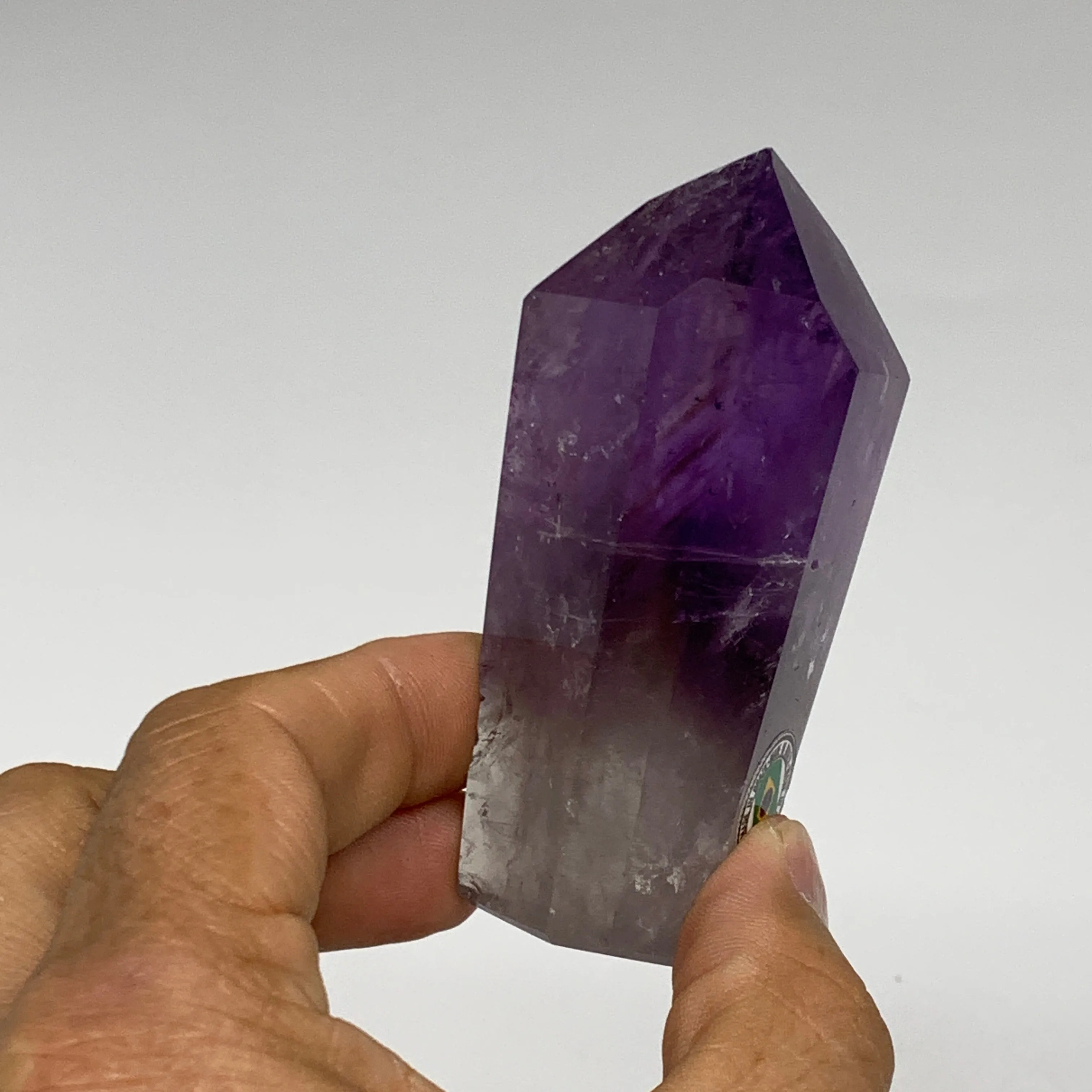 134.2g, 3.1"x1.4"x1.2", Natural Amethyst Tower Point Obelisk @Brazil, B32327