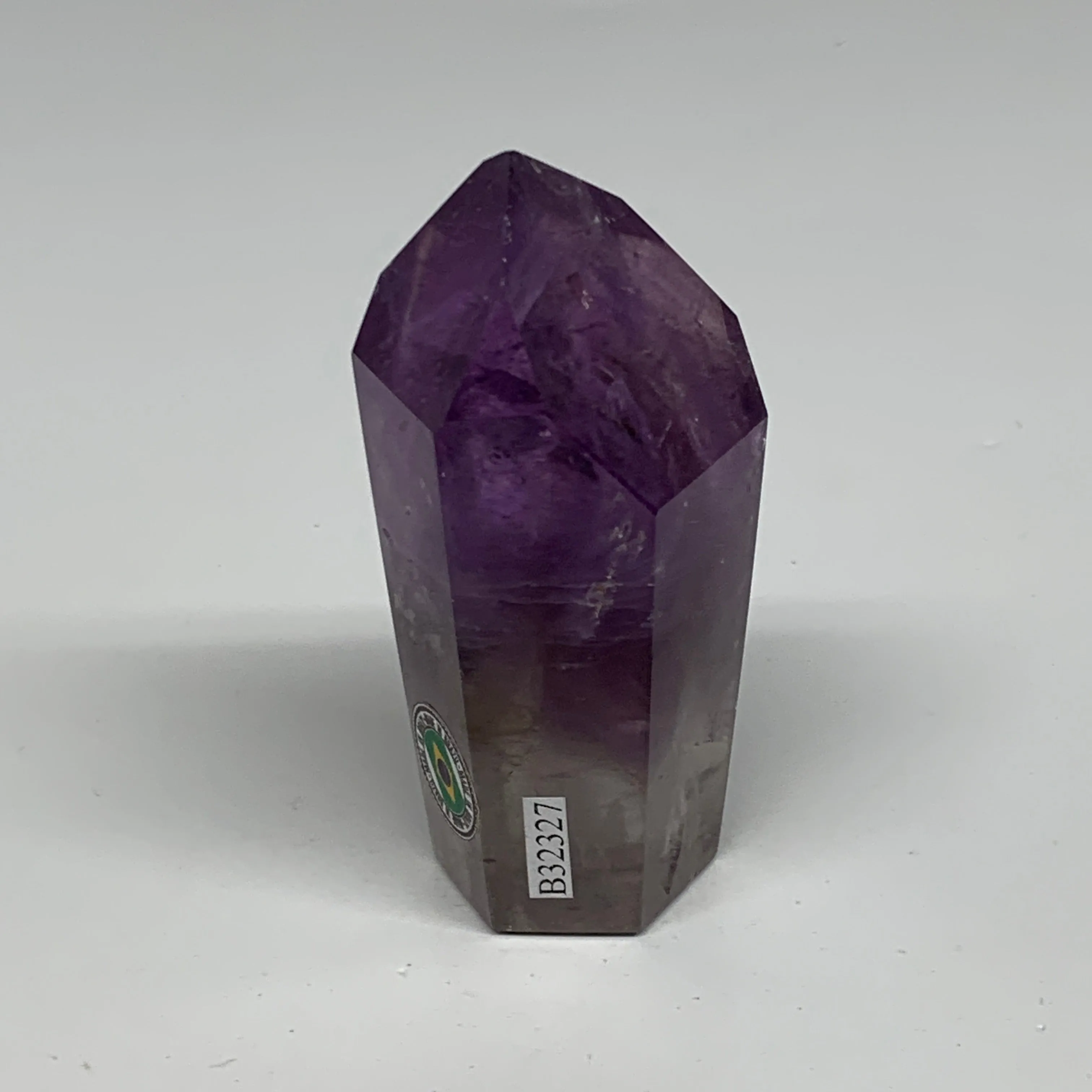 134.2g, 3.1"x1.4"x1.2", Natural Amethyst Tower Point Obelisk @Brazil, B32327