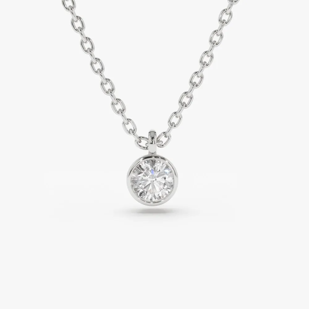 14K 0.20-0.50 ctw Diamond Solitaire on a Bail