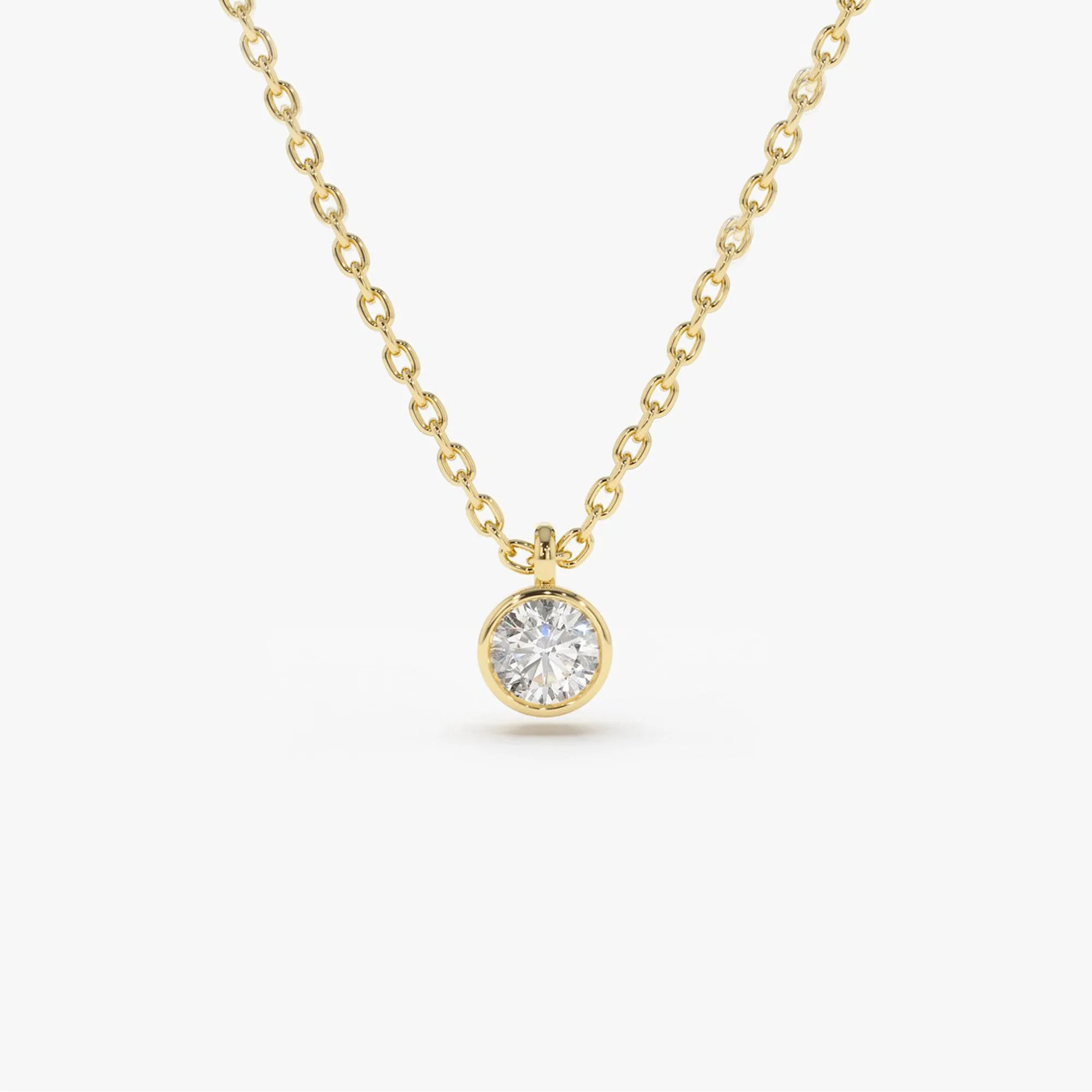 14K 0.20-0.50 ctw Diamond Solitaire on a Bail
