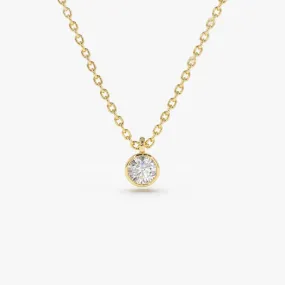 14K 0.20-0.50 ctw Diamond Solitaire on a Bail