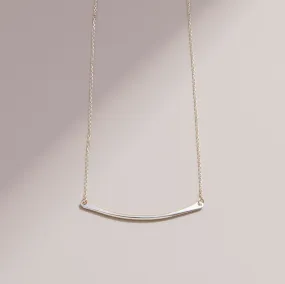 14k Solid Gold Bar Pendant Necklace, Ely