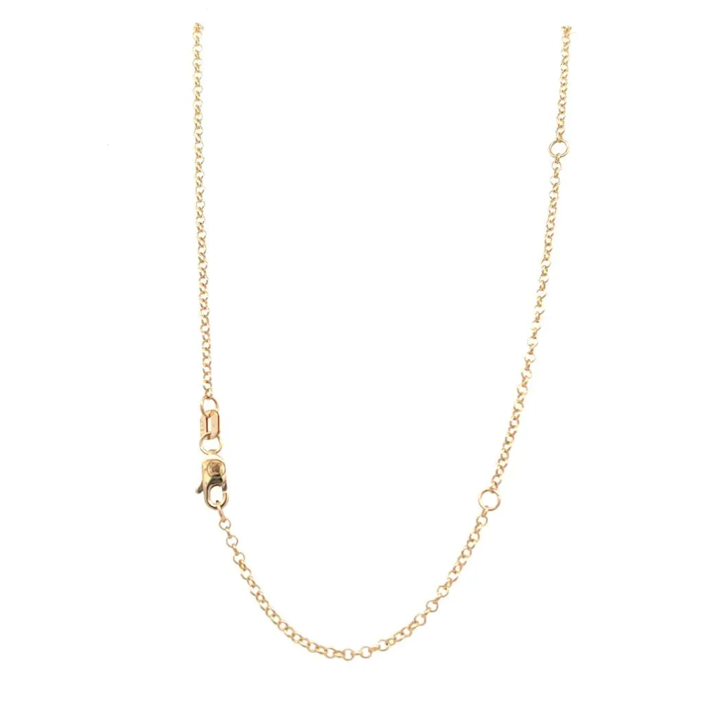 14K Yellow Gold 0.32ctw Round Diamond Solitaire Necklace