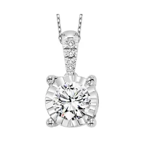 14KT White Gold & Diamond Classic Book Tru Reflection Neckwear Pendant    - 1/4 ctw