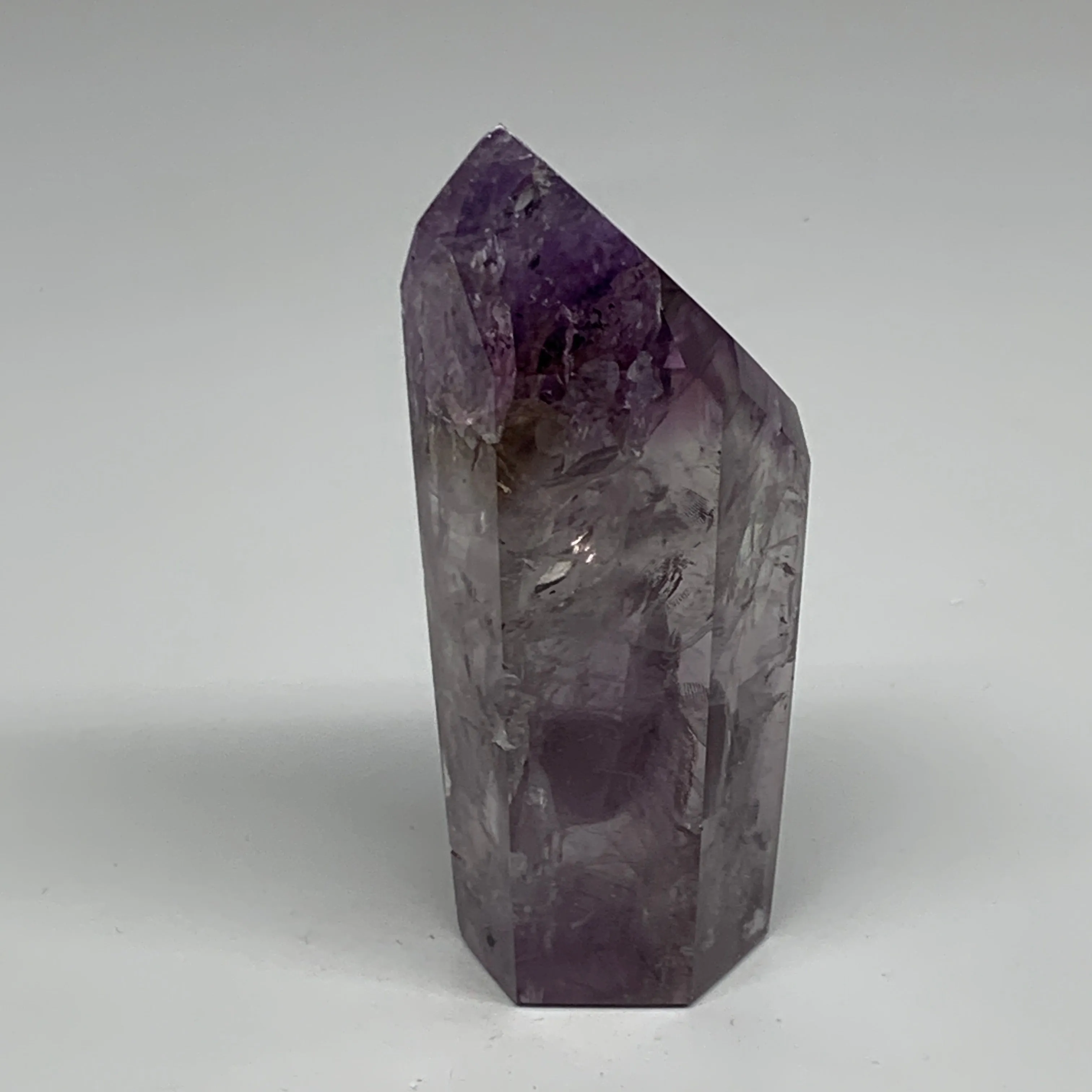 204.6g, 3.9"x1.6"x1.3", Natural Amethyst Tower Point Obelisk @Brazil, B32324