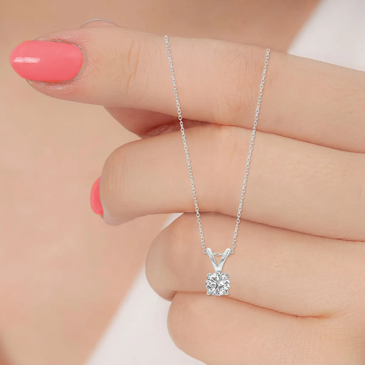 3/4ct tw LAB GROWN Diamond Necklace in 14kt White gold