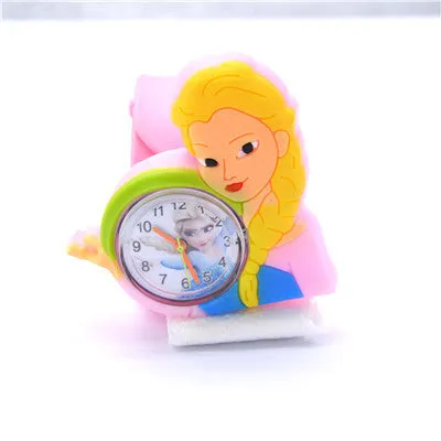 3D Eye Despicable Me minion Cartoon watch Precious Milk Dad Cute Children clock Baby kid Quartz Wrist Watches