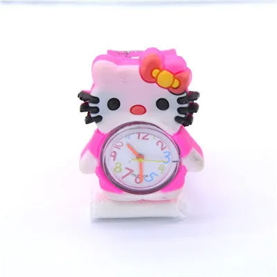 3D Eye Despicable Me minion Cartoon watch Precious Milk Dad Cute Children clock Baby kid Quartz Wrist Watches