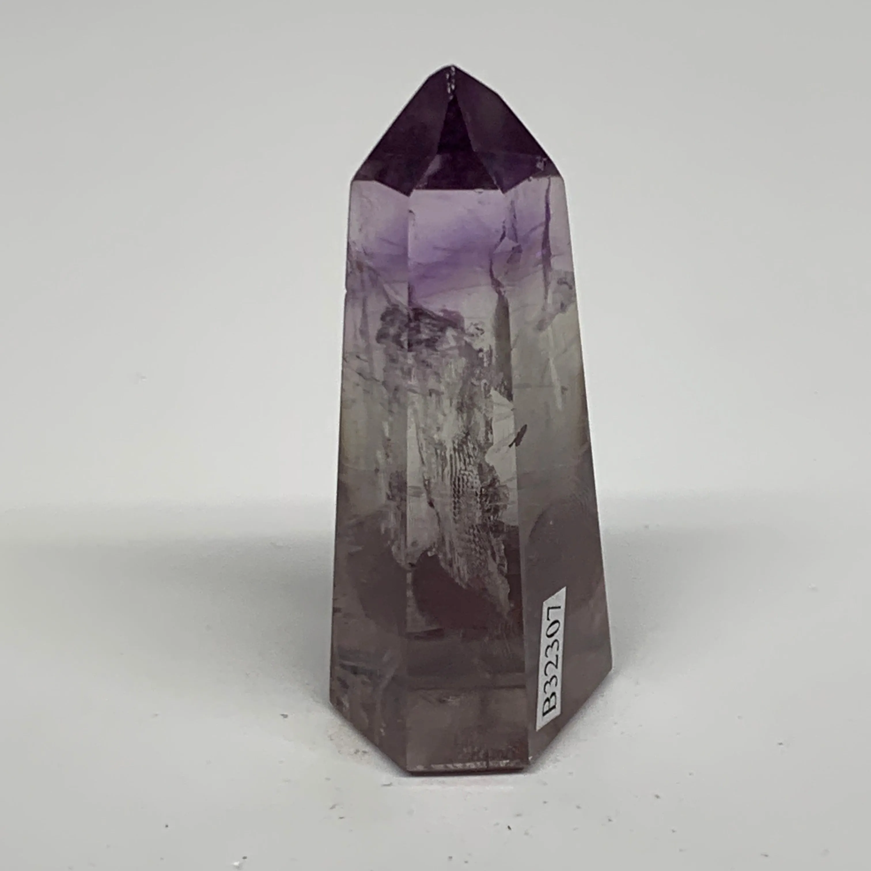 58.2g, 2.8"x1.1"x0.9", Natural Amethyst Tower Point Obelisk @Brazil, B32307