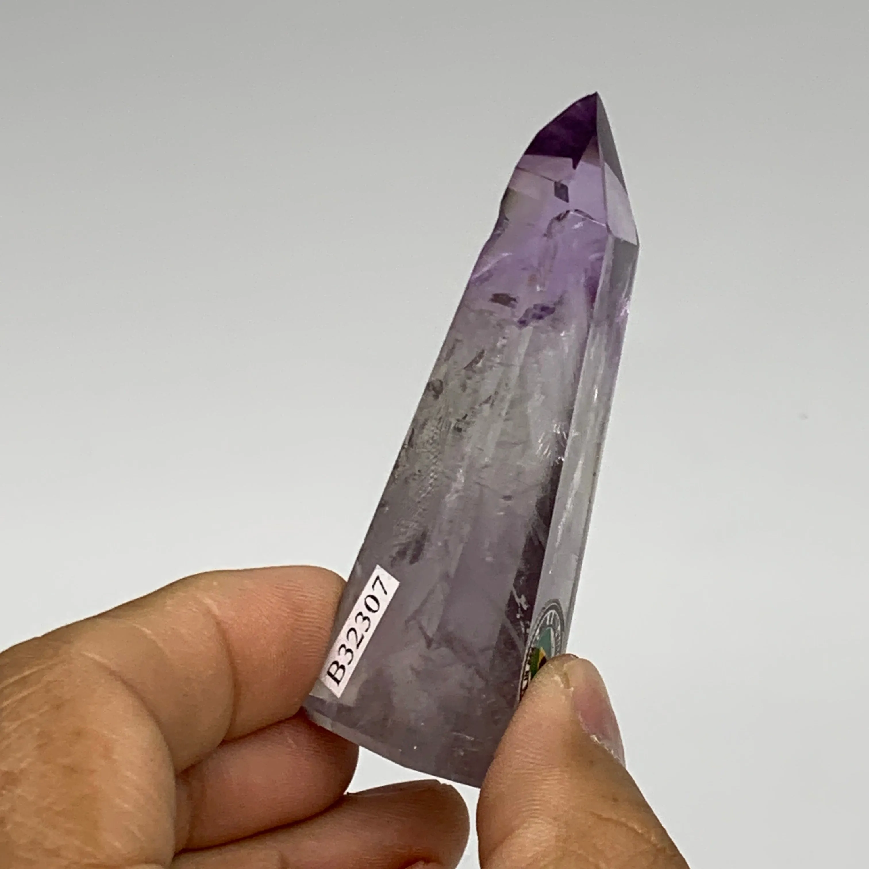 58.2g, 2.8"x1.1"x0.9", Natural Amethyst Tower Point Obelisk @Brazil, B32307