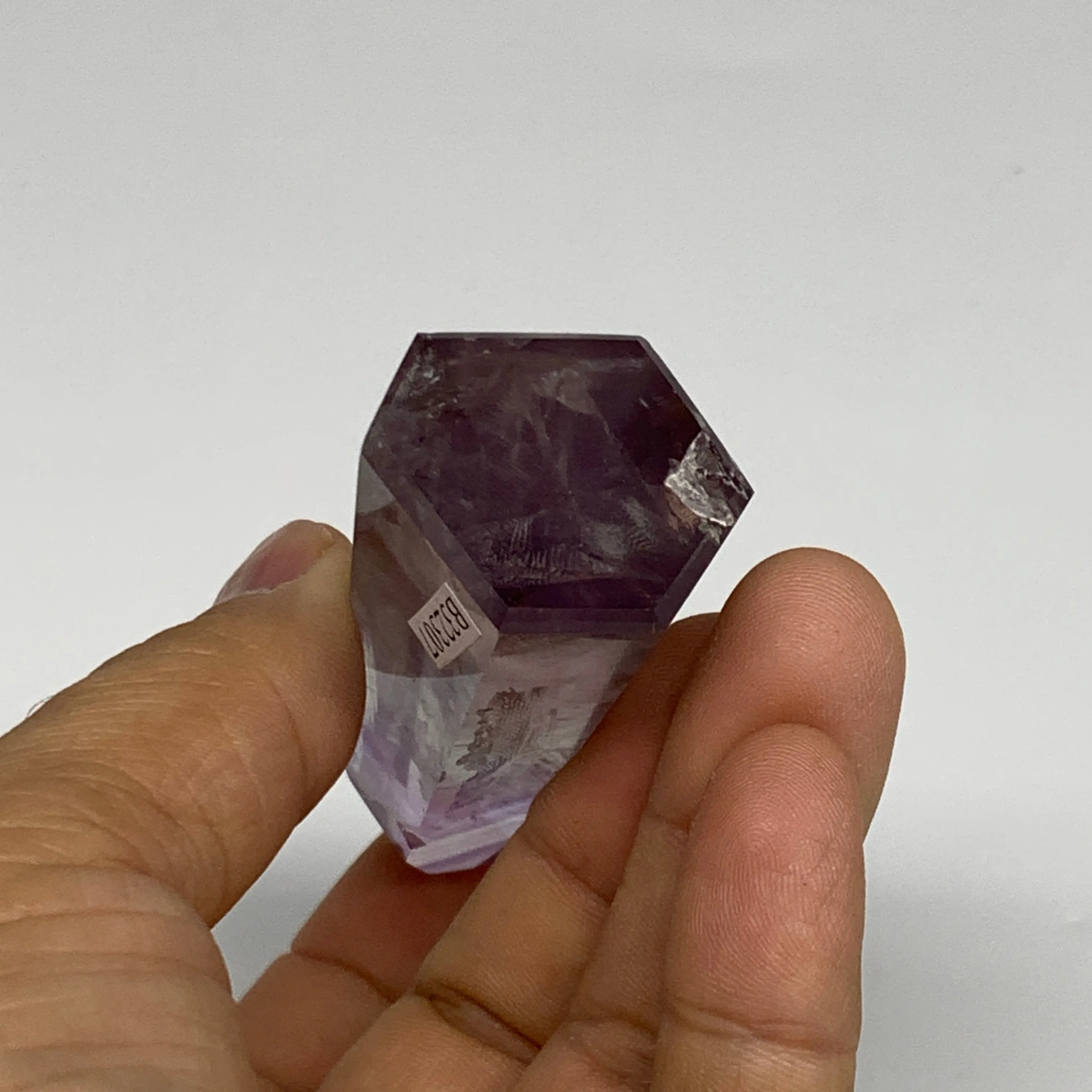 58.2g, 2.8"x1.1"x0.9", Natural Amethyst Tower Point Obelisk @Brazil, B32307