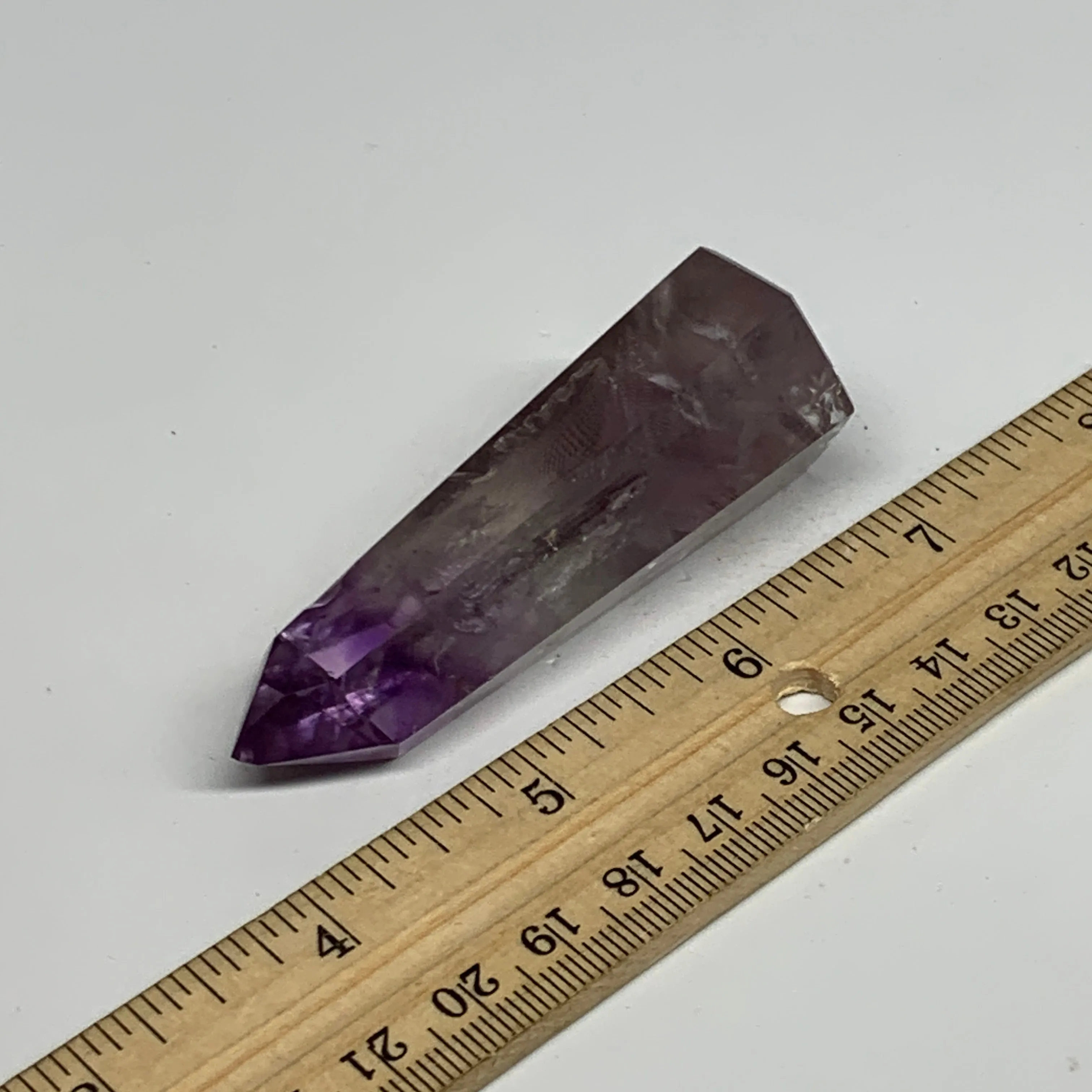 58.2g, 2.8"x1.1"x0.9", Natural Amethyst Tower Point Obelisk @Brazil, B32307