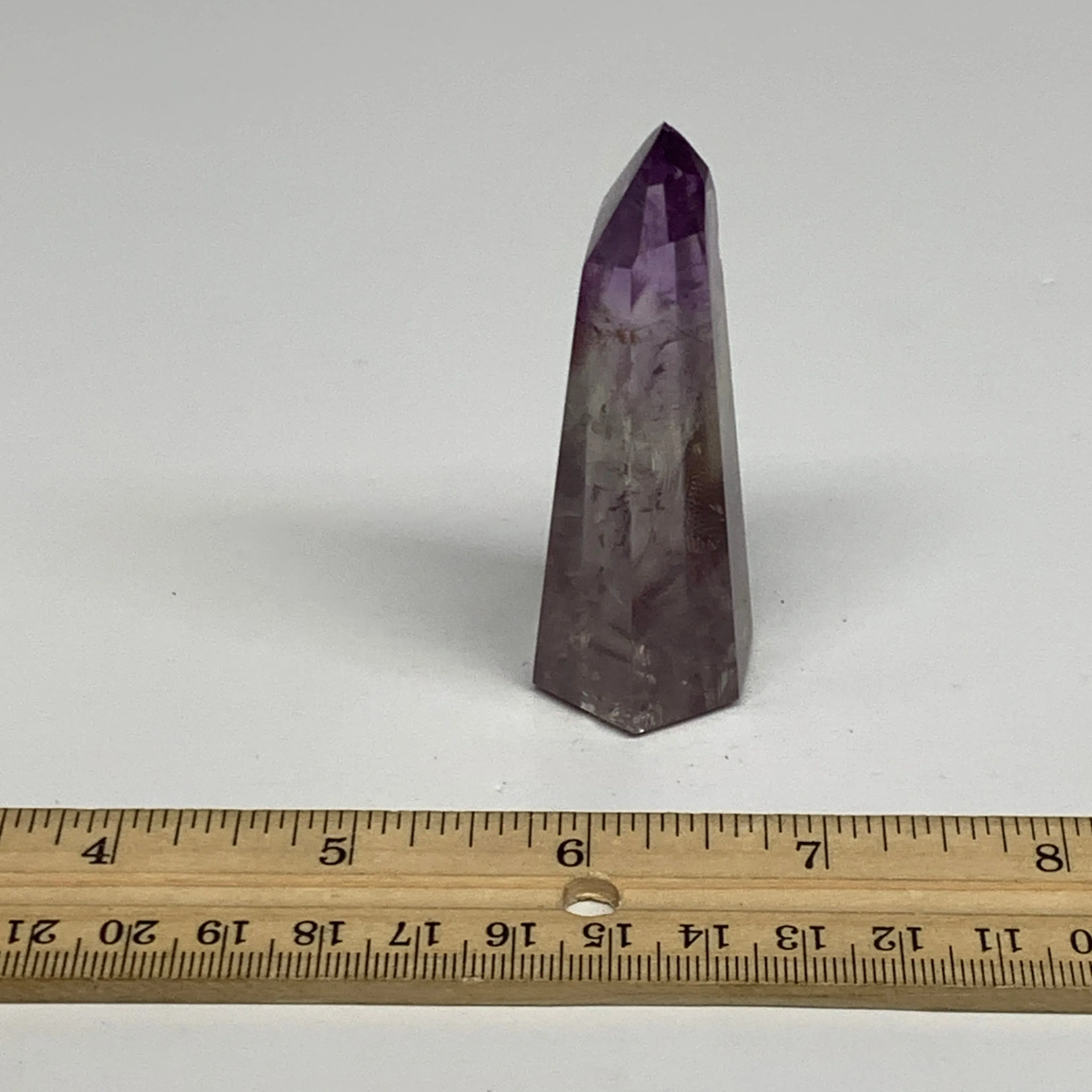58.2g, 2.8"x1.1"x0.9", Natural Amethyst Tower Point Obelisk @Brazil, B32307