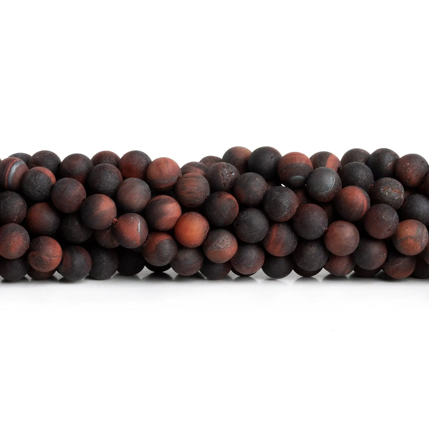 6mm Matte Red Tiger's Eye Plain Rounds 15 inch 60 beads