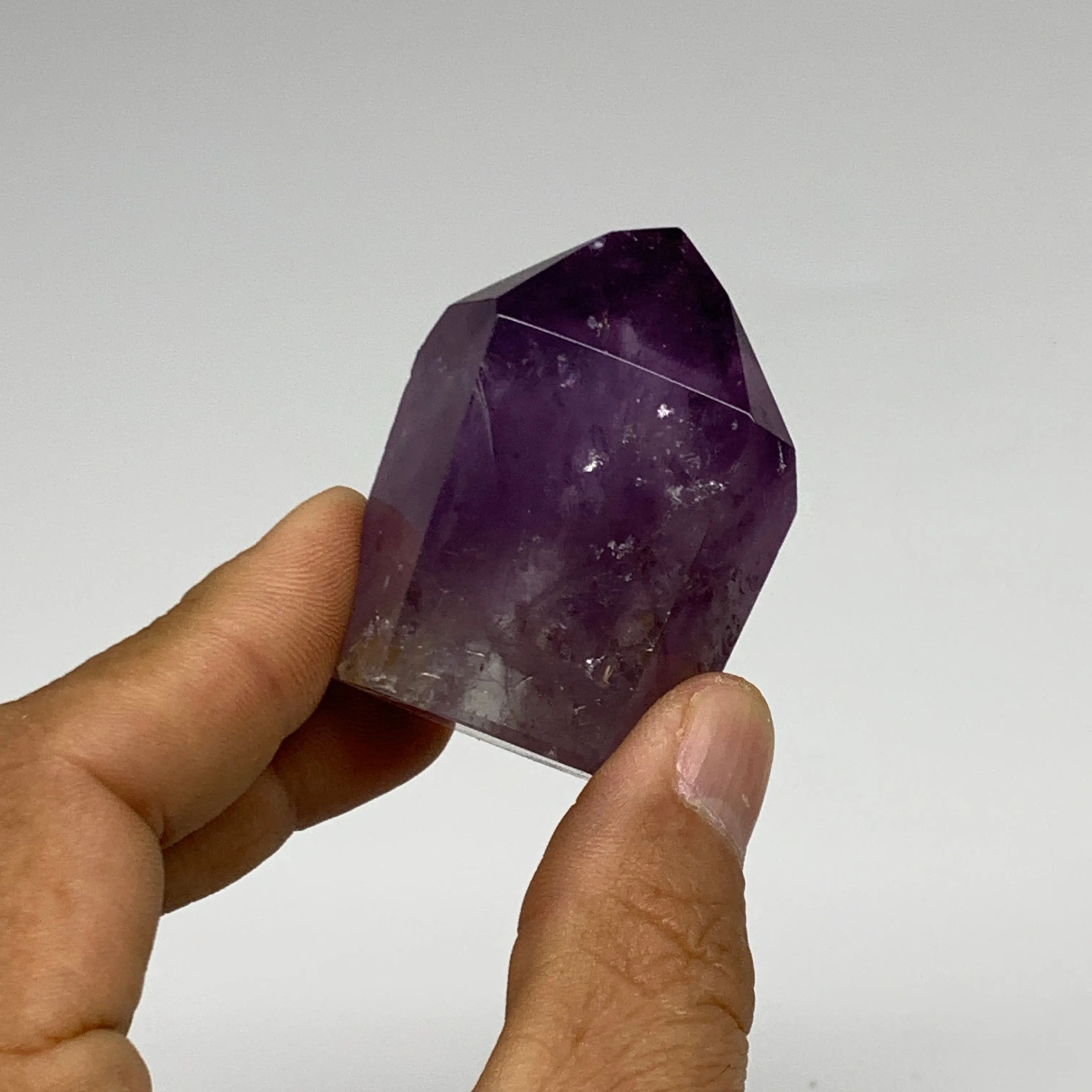 72g, 1.9"x1.3"x1.2", Natural Amethyst Tower Point Obelisk @Brazil, B32293