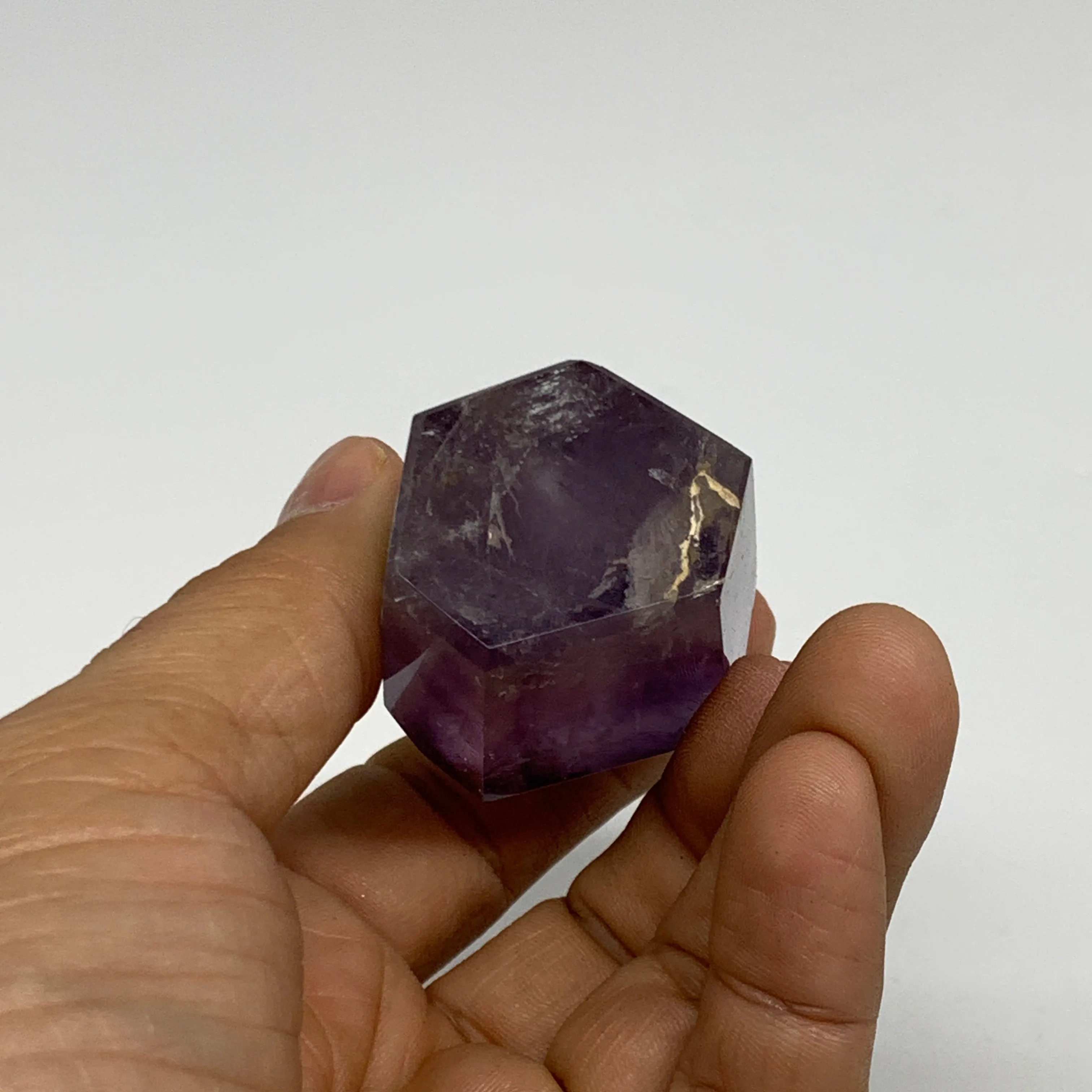 72g, 1.9"x1.3"x1.2", Natural Amethyst Tower Point Obelisk @Brazil, B32293