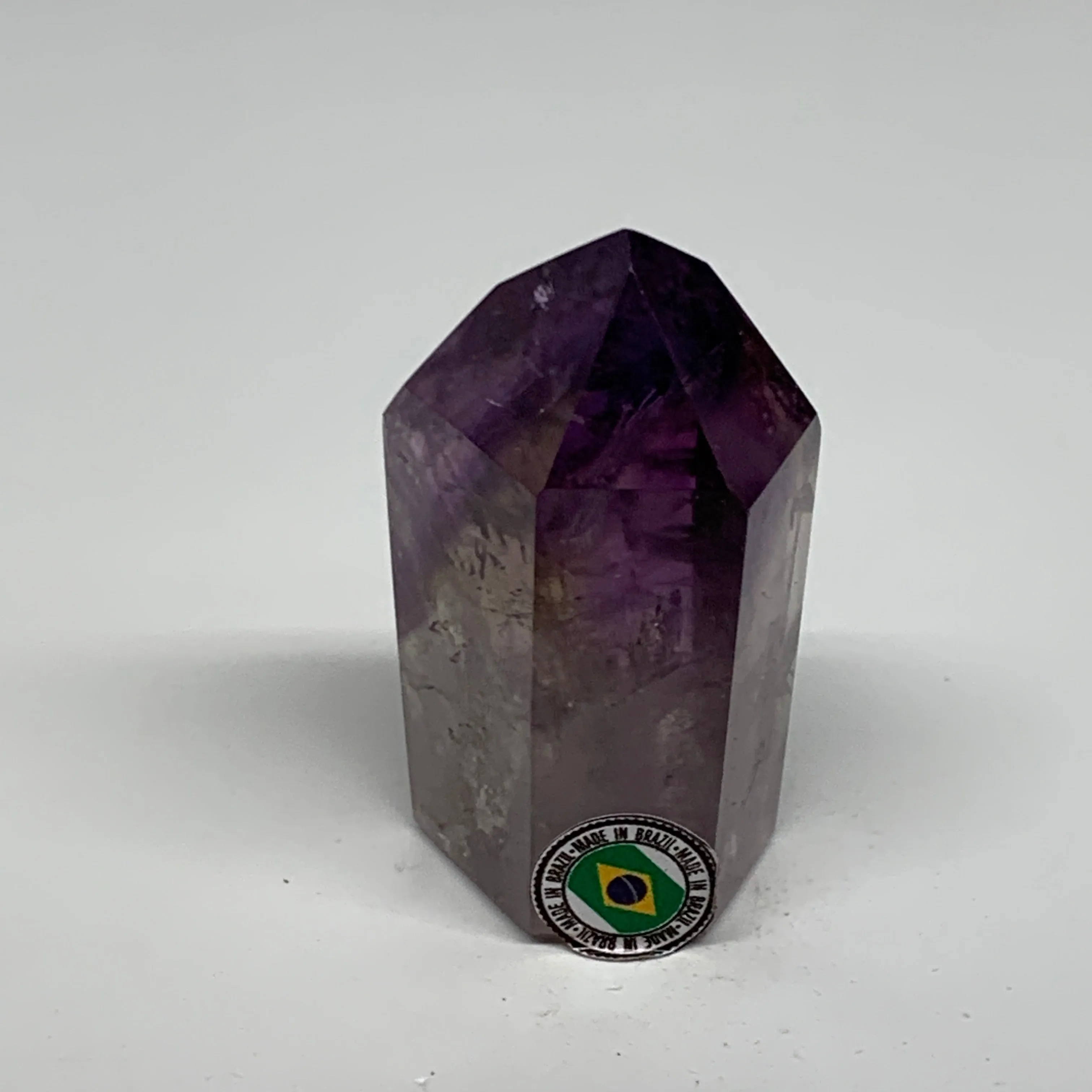 77.3g, 2.2"x1.3"x1", Natural Amethyst Tower Point Obelisk @Brazil, B32298