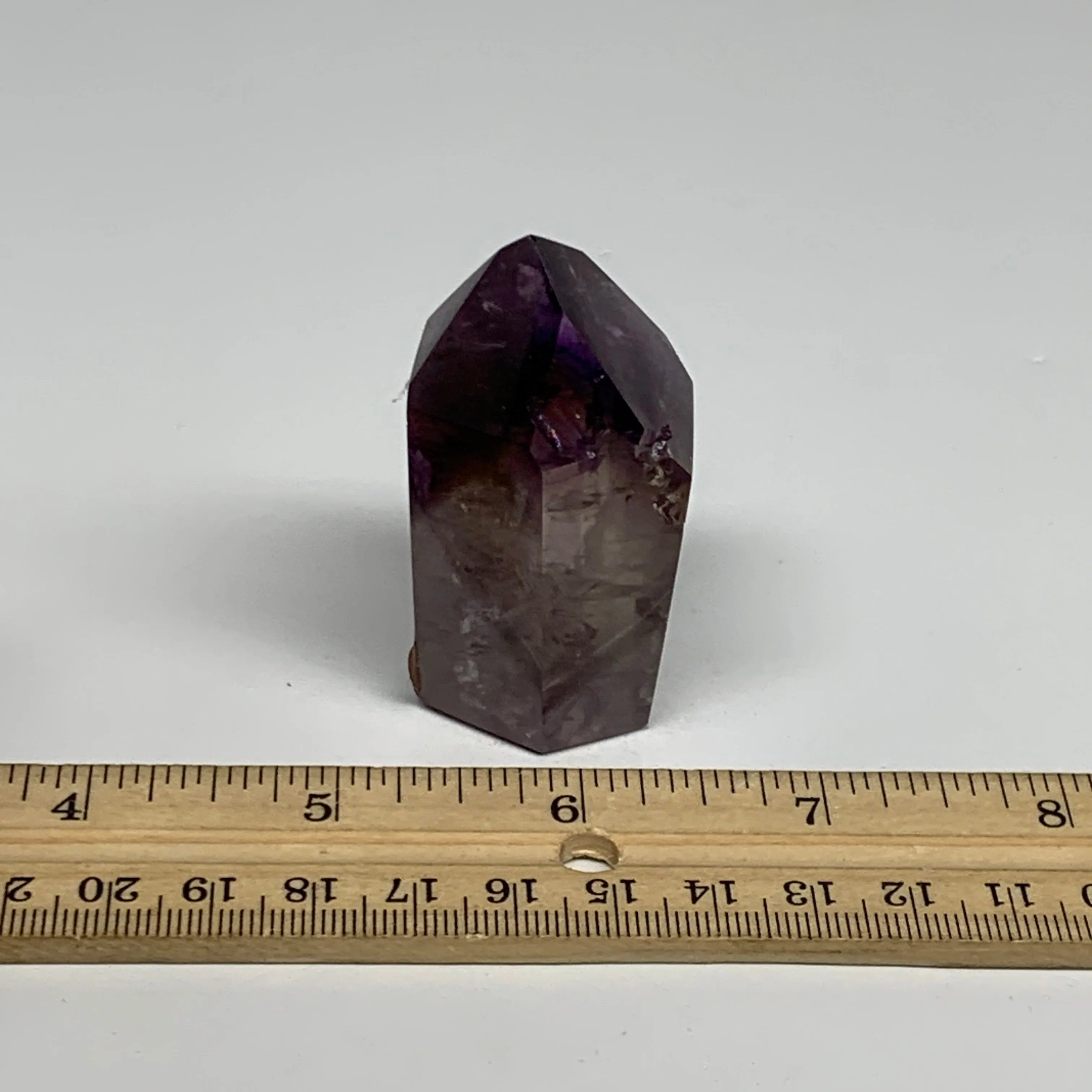 77.3g, 2.2"x1.3"x1", Natural Amethyst Tower Point Obelisk @Brazil, B32298