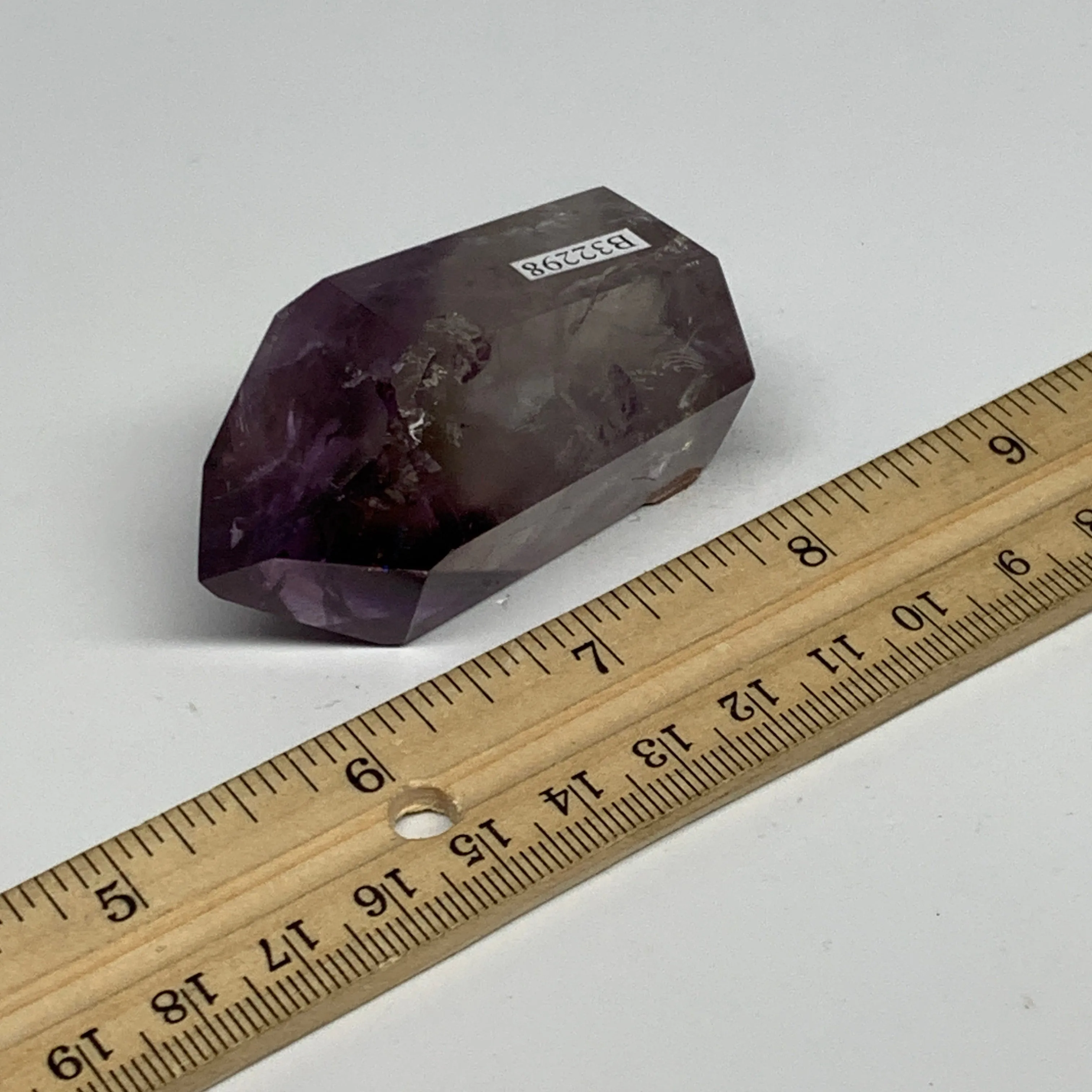 77.3g, 2.2"x1.3"x1", Natural Amethyst Tower Point Obelisk @Brazil, B32298