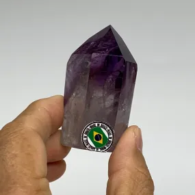 77.3g, 2.2"x1.3"x1", Natural Amethyst Tower Point Obelisk @Brazil, B32298