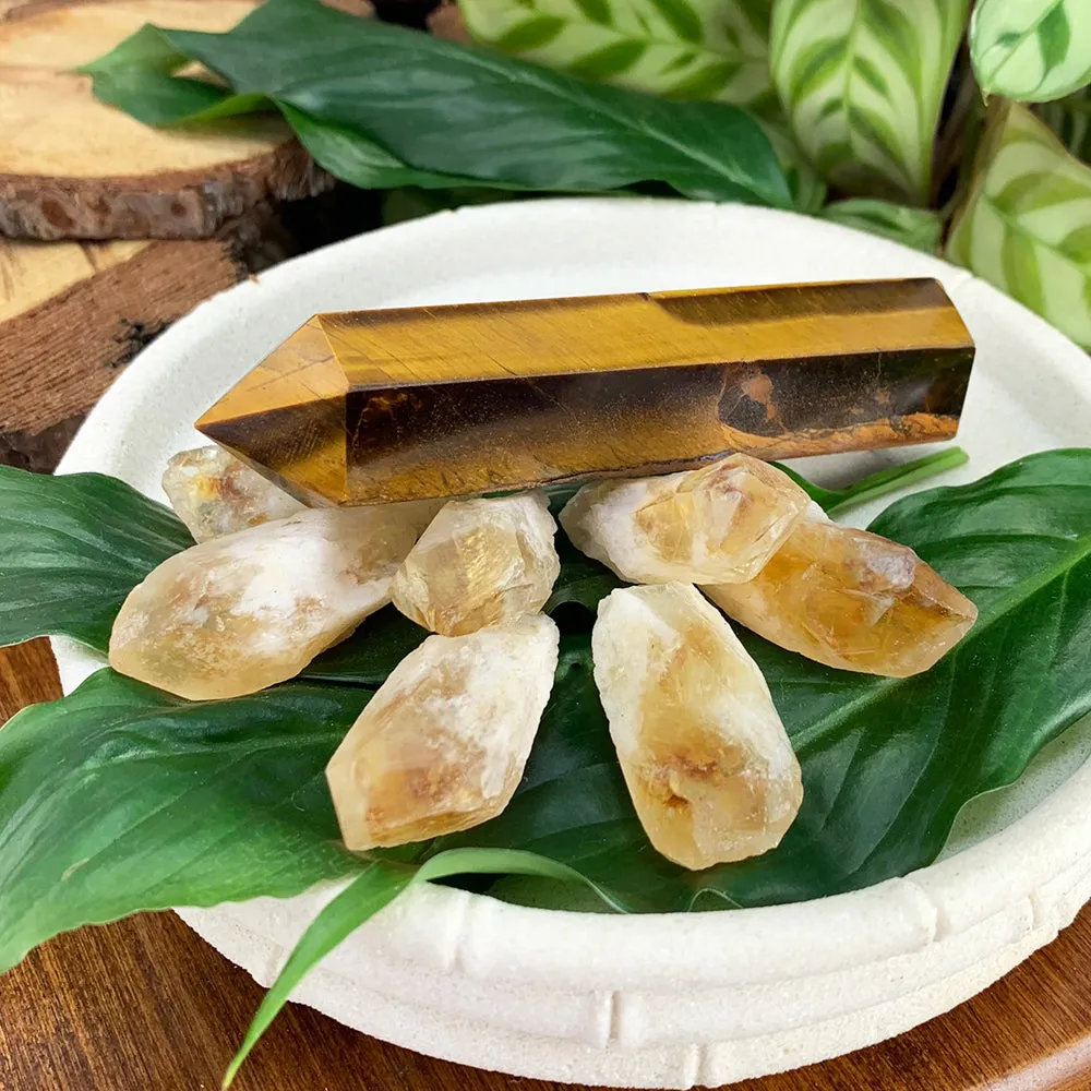 8-Piece Tiger's Eye   Citrine Set