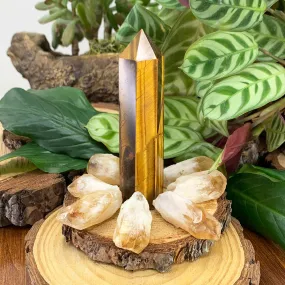 8-Piece Tiger's Eye   Citrine Set