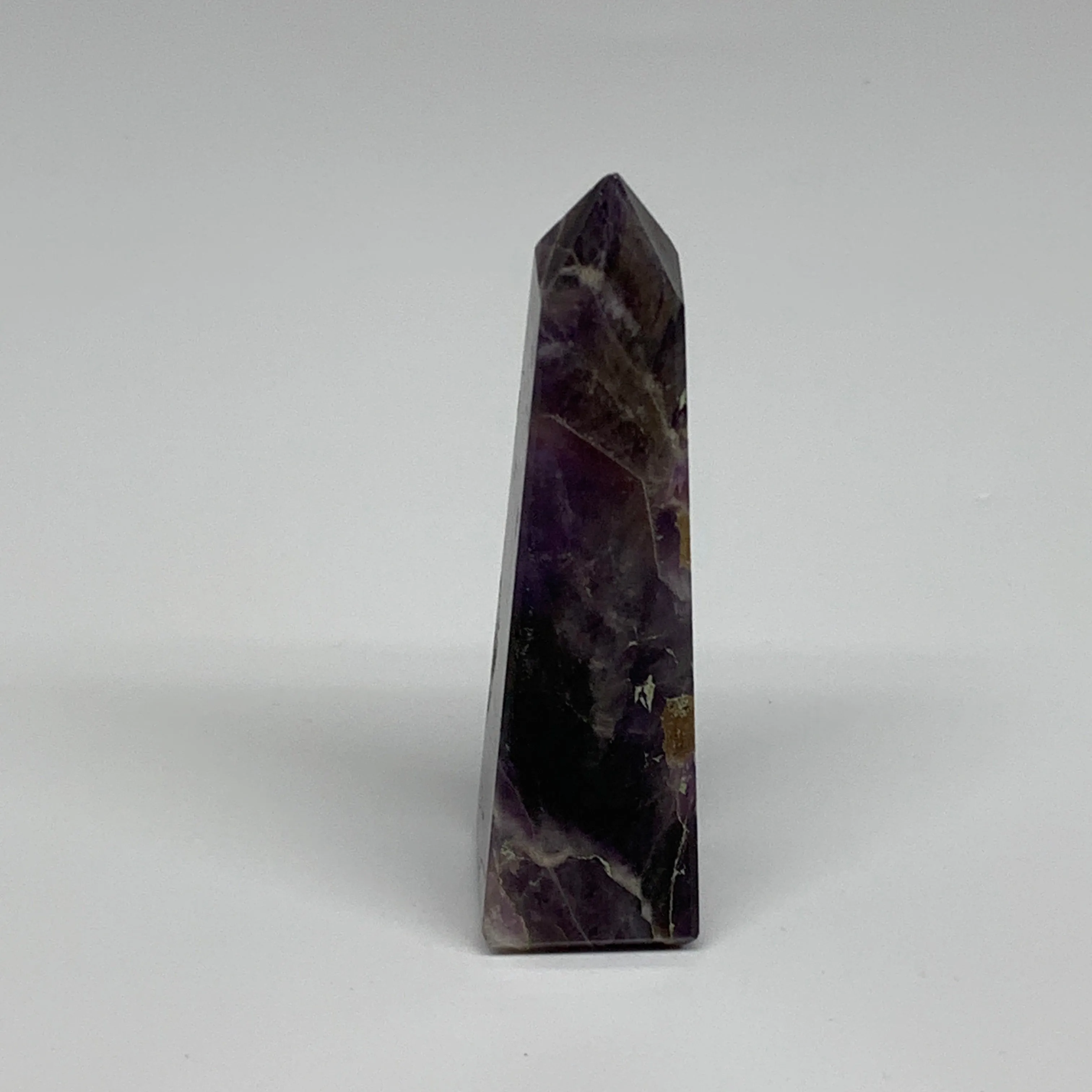 83.8g, 3.6"x0.9"x1", Natural Amethyst Tower Point Obelisk @Brazil, B31266