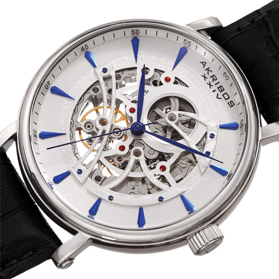 Akribos Xxiv Automatic Silver Dial Men's Watch AK1020SSBK