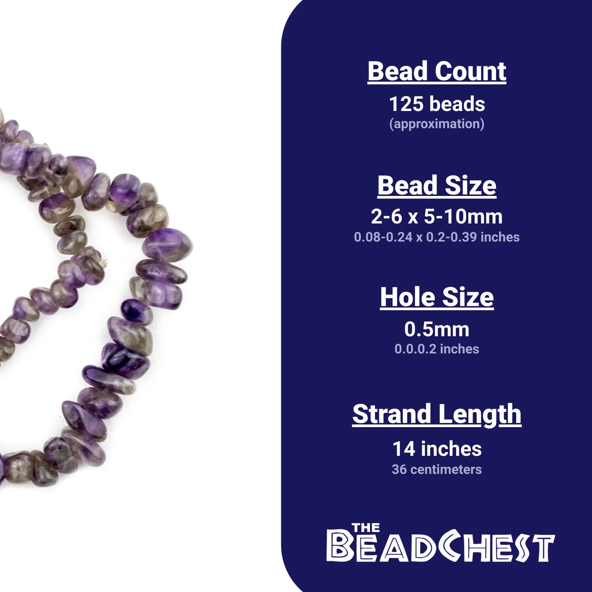 Amethyst Chip Beads (5-10mm)