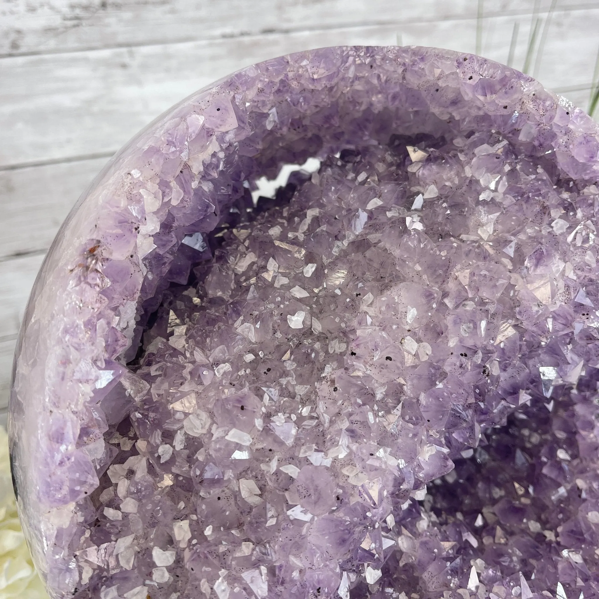 Amethyst Sphere on a Metal Base 33.5 lbs & 15" Tall Model #5630-0001 by Brazil Gems