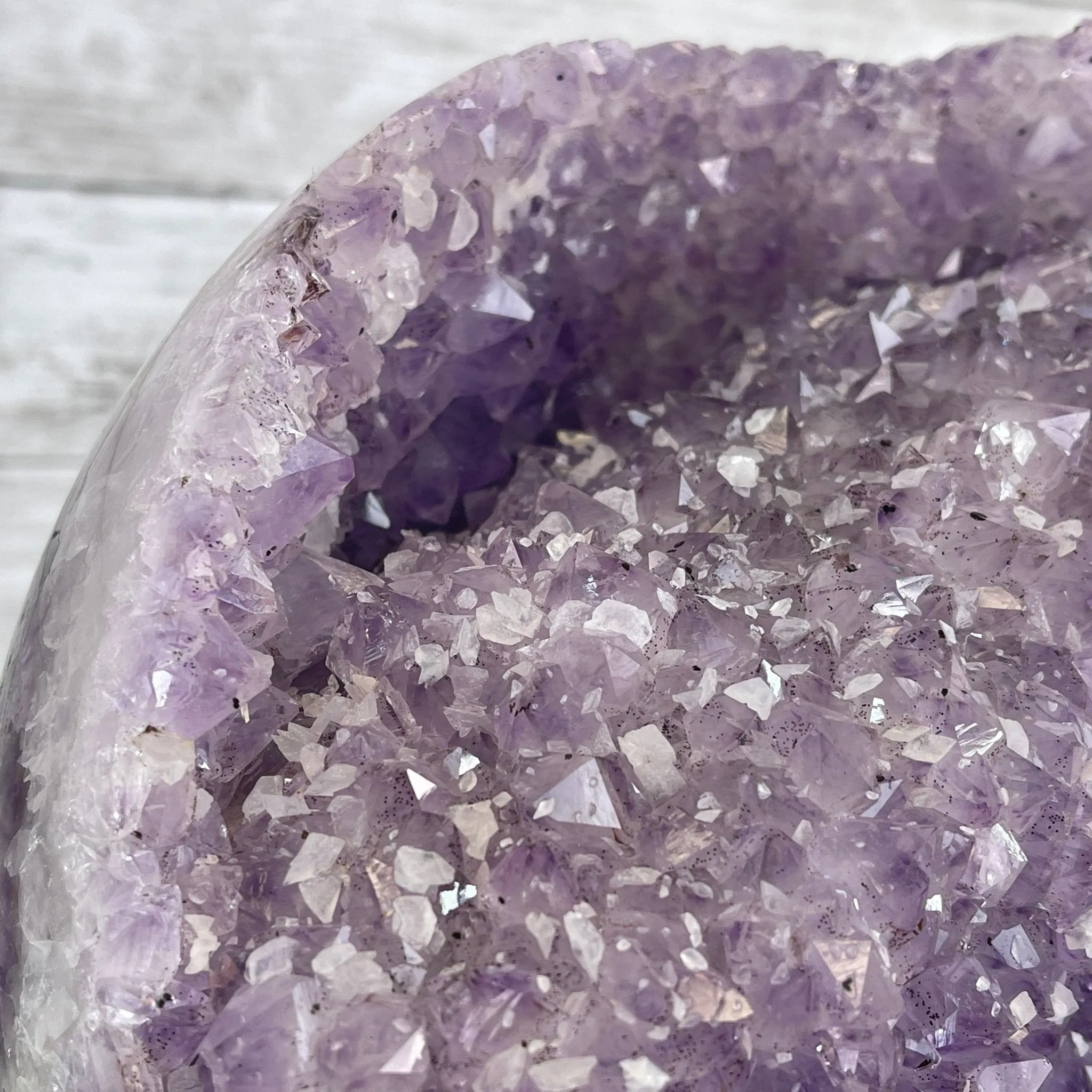 Amethyst Sphere on a Metal Base 33.5 lbs & 15" Tall Model #5630-0001 by Brazil Gems