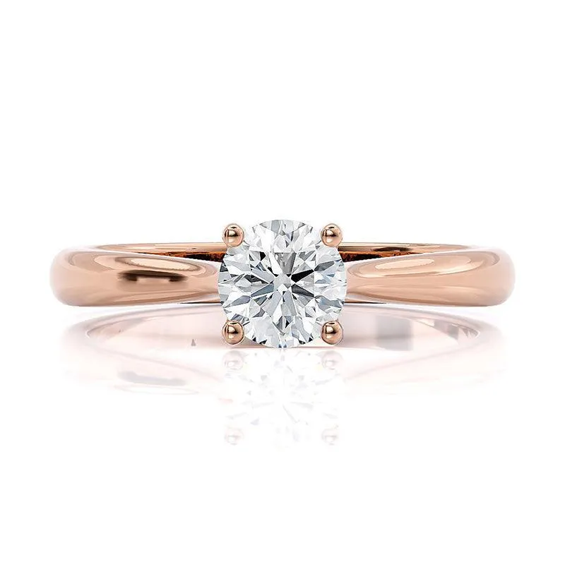 Asti - Diamond Solitaire Ring Rose Gold