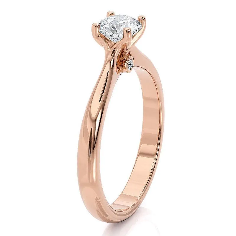 Asti - Diamond Solitaire Ring Rose Gold