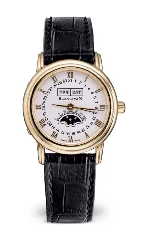 Blancpain Villeret Calendar Moonphase 18K Yellow Gold Lady's Watch