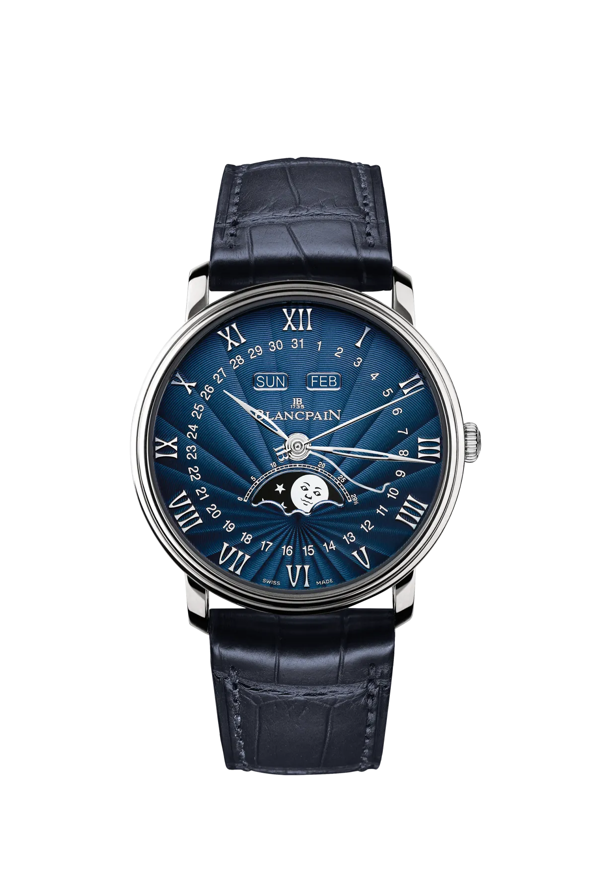 Blancpain Villeret Moonphase & Complete 18K White Gold Men's Watch
