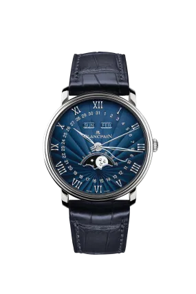 Blancpain Villeret Moonphase & Complete 18K White Gold Men's Watch